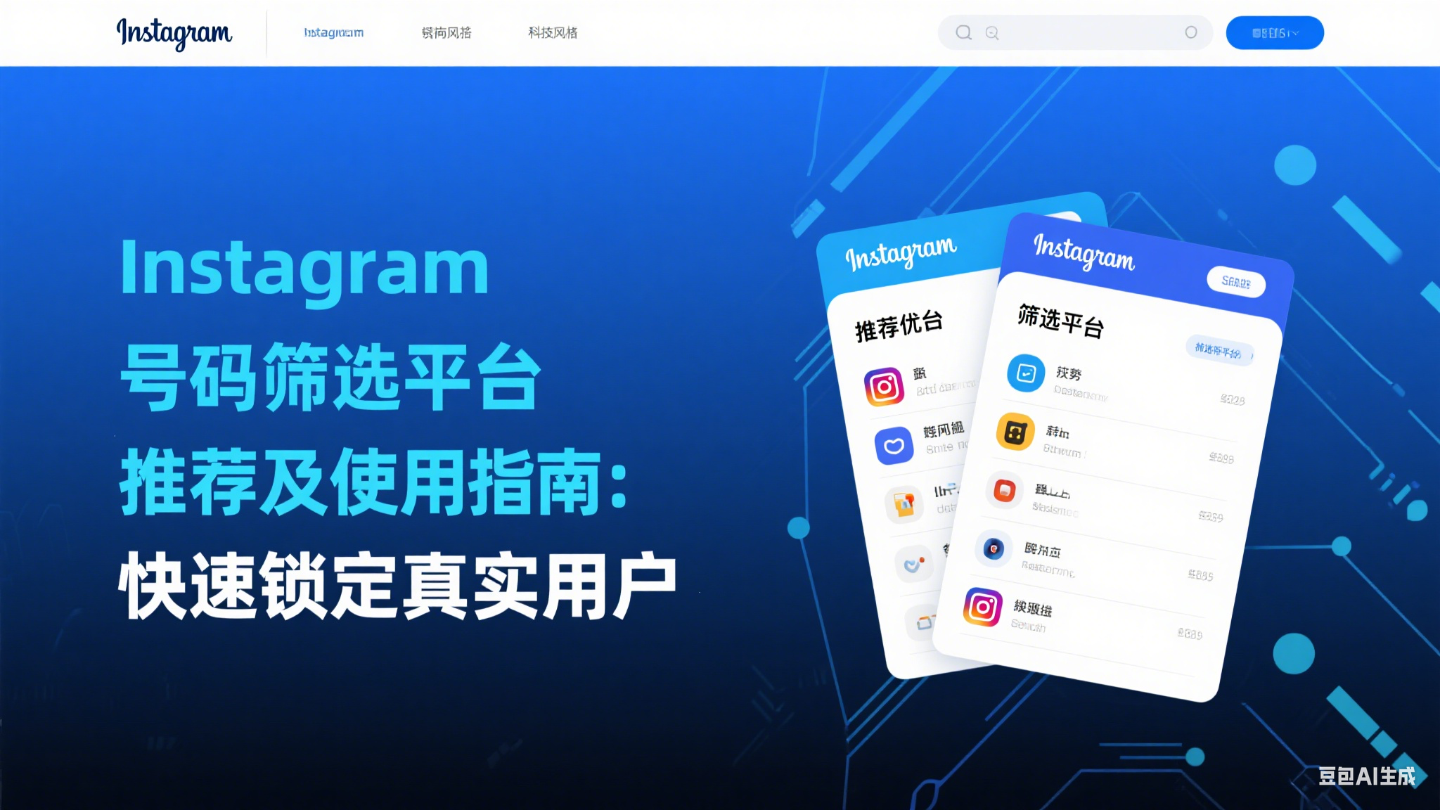  Instagram号码筛选平台推荐及使用指南，快速锁定真实用户