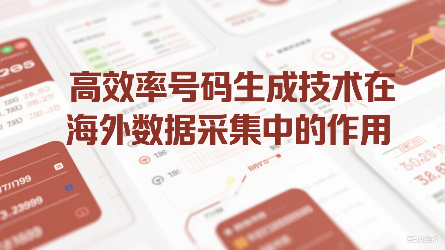 高效率号码生成技术在海外数据采集中的作用