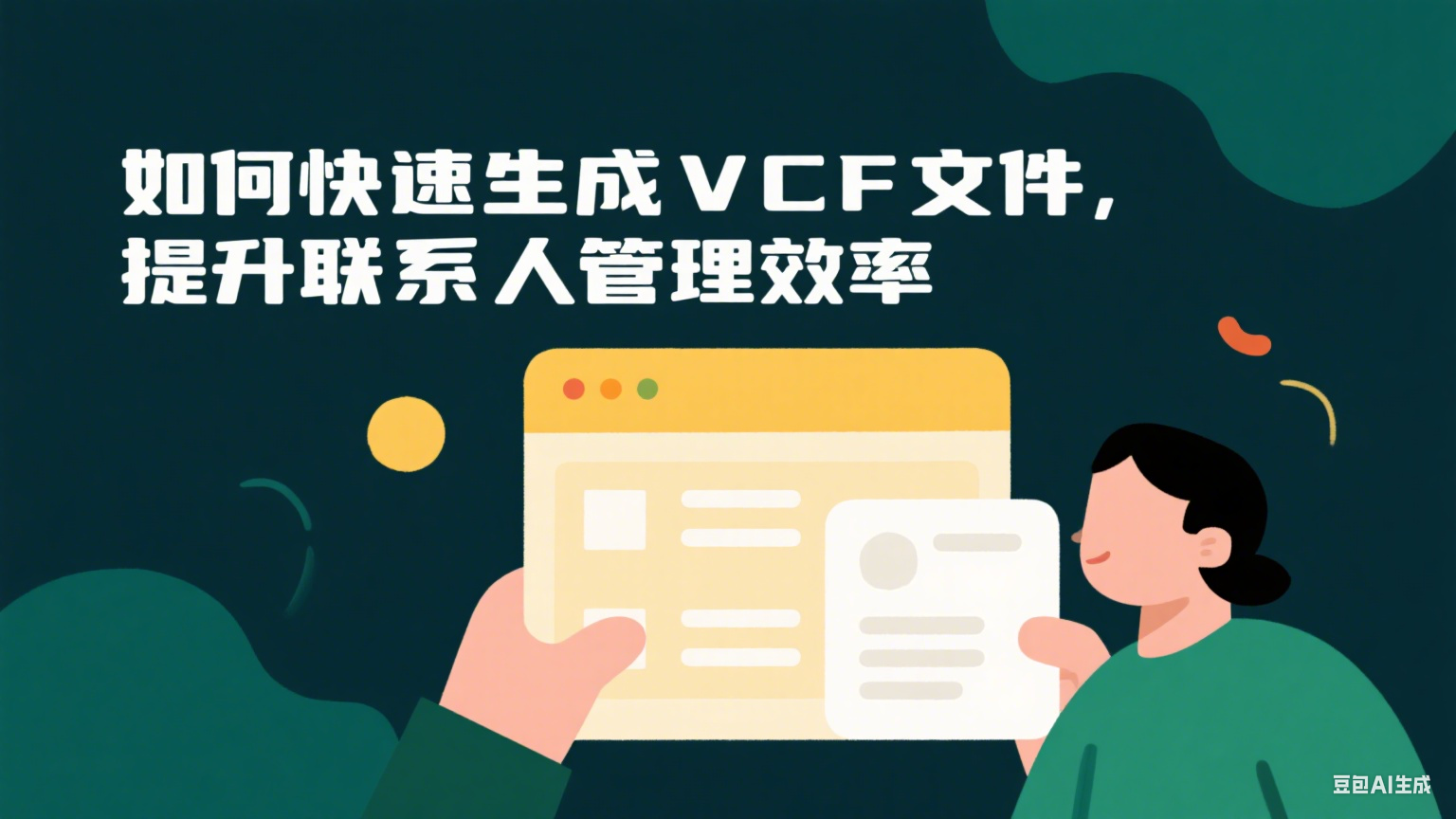 如何快速生成VCF文件，提升联系人管理效率