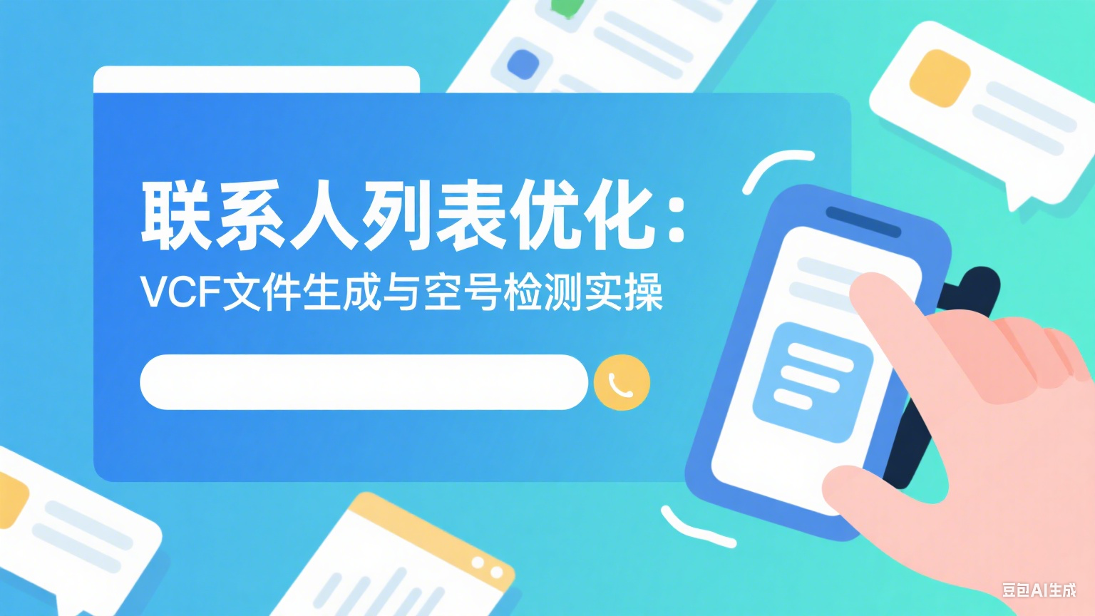 联系人列表优化：VCF文件生成与空号检测实操指南