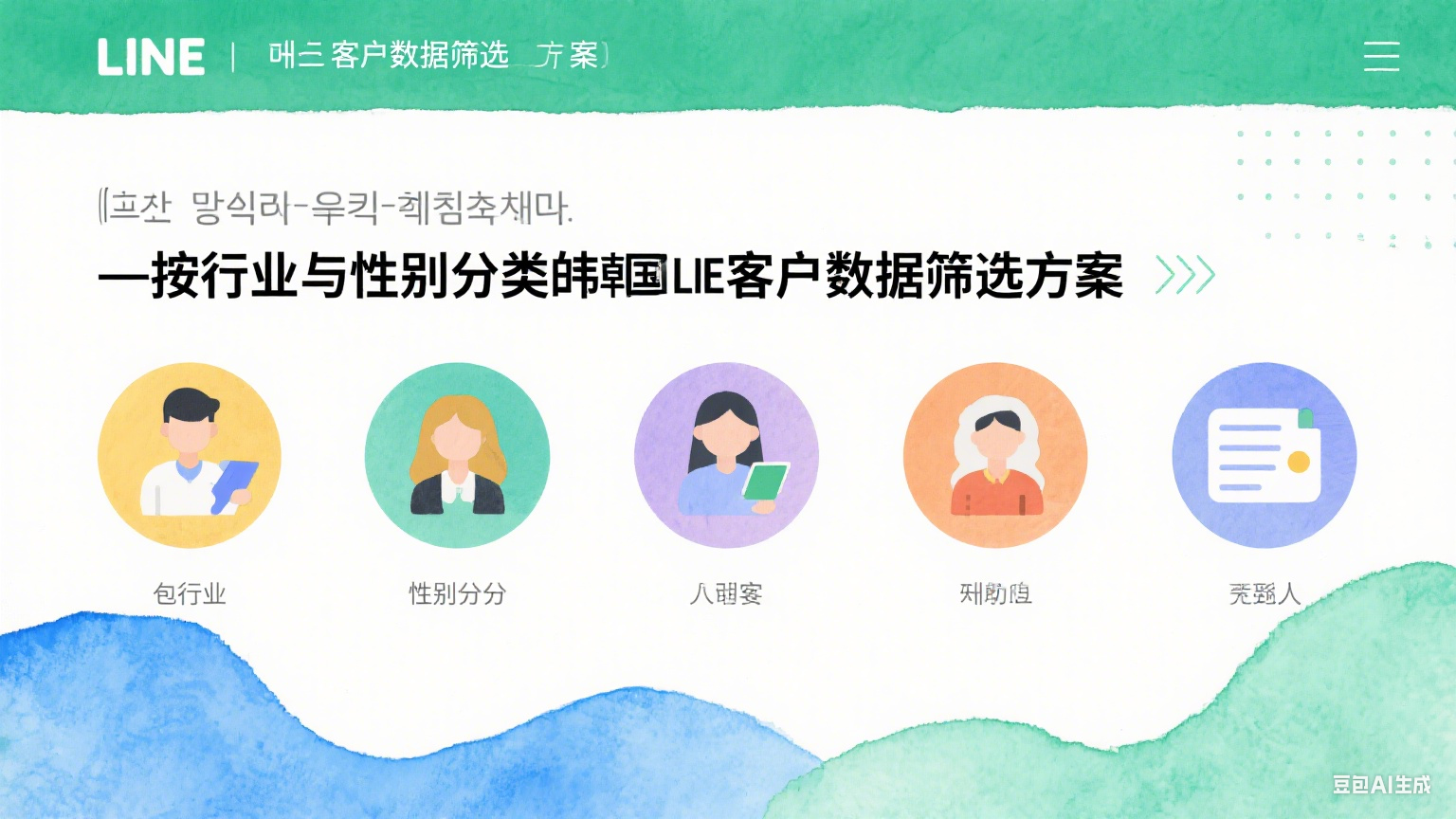按行业与性别分类的韩国LINE客户数据筛选方案