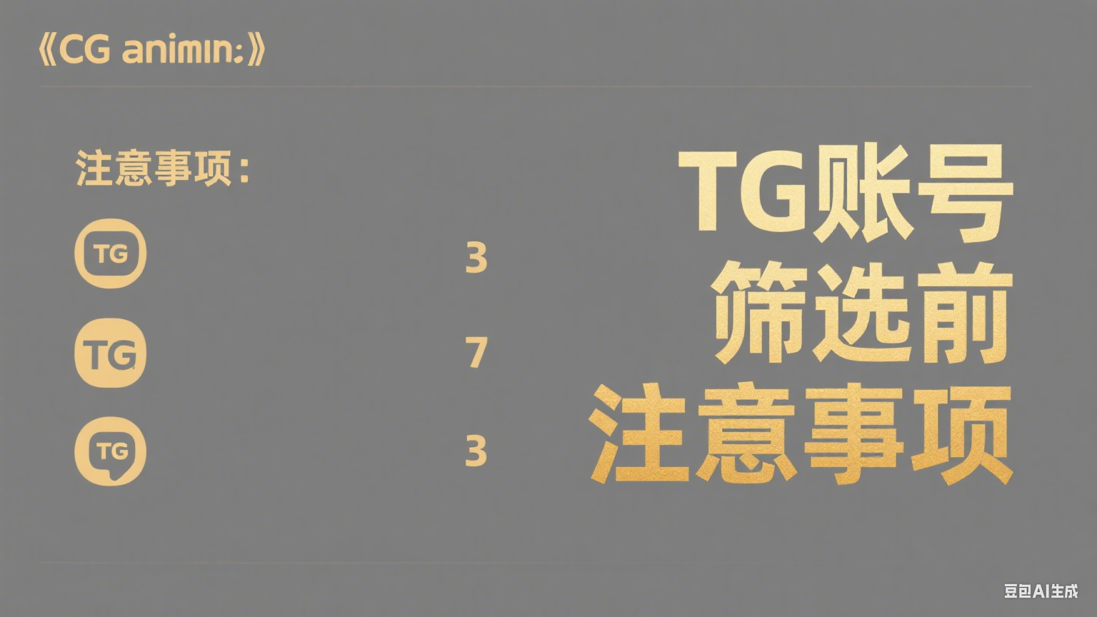 TG账号筛选前的注意事项 - 确保筛选效率与合规性的关键要点