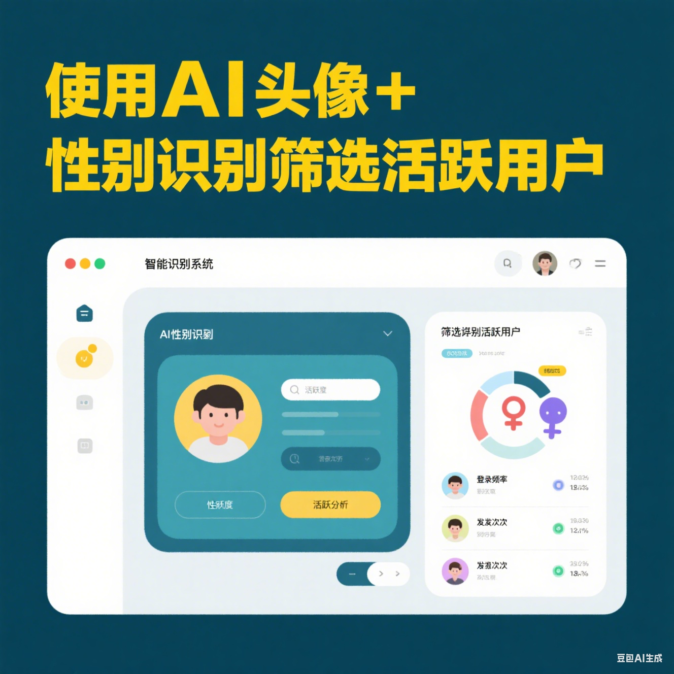 使用AI头像+性别识别筛选活跃用户，打造高转化社媒私域池
